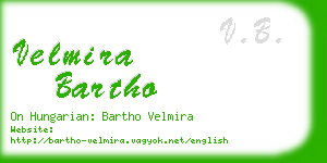 velmira bartho business card